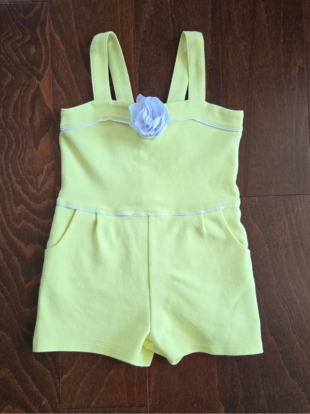 Janie and Jack Yellow Romper, Size 3 Toddler